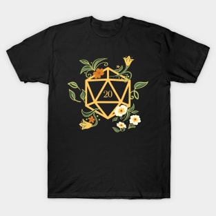 Polyhedral D20 Dice for Plant Lovers T-Shirt